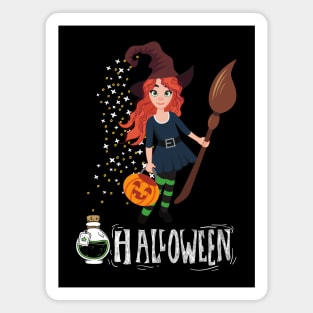Magic Witch Tarot cards Beware potion witchy Witchcraft astrology Halloween Magnet